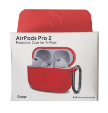 Чохол для AirPods Pro 2 Silicone Slim (+ Карабин) NEW BOX Orange mag-2000001458921132894