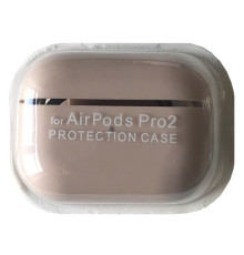 Чохол для AirPods PRO 2 SILICONE CASE/MICROFIBER Pink sand mag-2000001431245138068