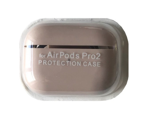 Чохол для AirPods PRO 2 SILICONE CASE/MICROFIBER Pink sand mag-2000001431245138068