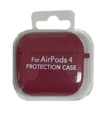 Чохол для AirPods 4 SILICONE CASE/MICROFIBER Rose red mag-2000001553824131891