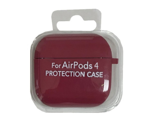 Чохол для AirPods 4 SILICONE CASE/MICROFIBER Rose red mag-2000001553824131891