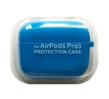 Чохол для AirPods PRO 3 SILICONE CASE/MICROFIBER Blue mag-2000001641163144611