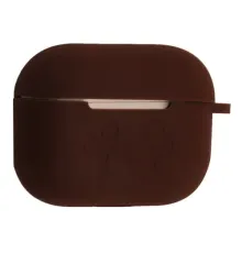 Чохол для AirPods PRO 2 силіконовий LOGO 2в1(+ карабин) тех.пак Brown mag-2000001606483138403