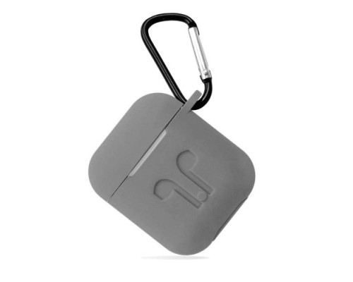 Чохол для AirPods силіконовий LOGO 2в1(+ карабин) тех.пак Pine green mag-2000001032503138318