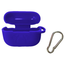 Чохол для AirPods PRO силіконовий LOGO 2в1(+ карабин) тех.пак Blue mag-2000001133576138328