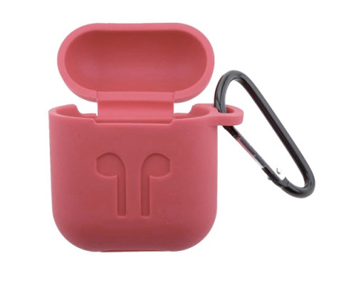 Чохол для AirPods силіконовий SLIM LOGO + карабин тех.пак Camelia mag-200000126943536738