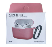 Чохол для AirPods Pro Silicone Slim (+ карабин) NEW BOX Pink mag-2000001458457132854