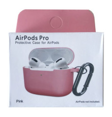 Чохол для AirPods Pro Silicone Slim (+ карабин) NEW BOX Pink mag-2000001458457132854
