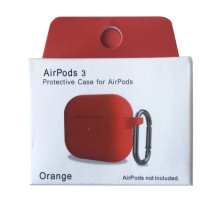 Чохол для AirPods 3 Silicone Slim (+ Карабин) NEW BOX Orange mag-2000001458730132878