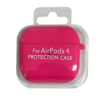 Чохол для AirPods 4 SILICONE CASE/MICROFIBER Hot pink mag-2000001553695146315