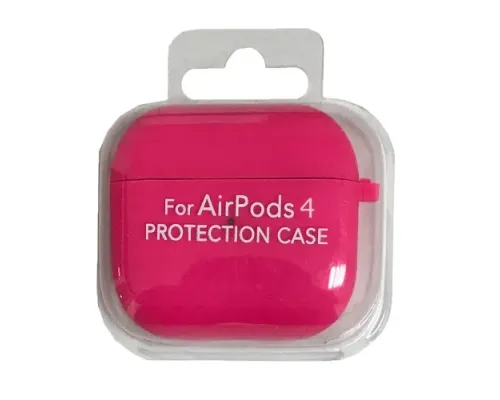 Чохол для AirPods 4 SILICONE CASE/MICROFIBER Hot pink mag-2000001553695146315