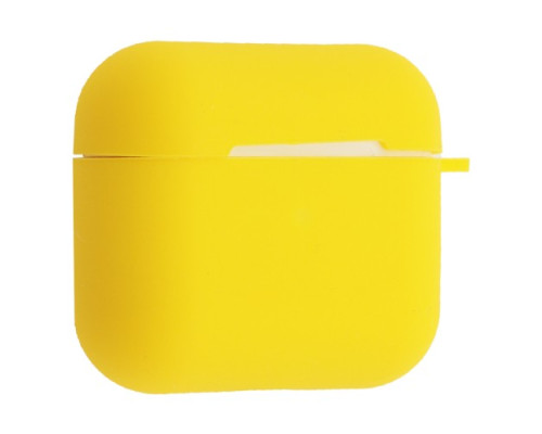 Чохол для AirPods 3 силіконовий SLIM (+ Карабин) тех.пак Canary yellow mag-200000152142729671