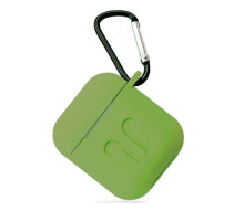 Чохол для AirPods силіконовий LOGO 2в1(+ карабин) тех.пак Virid mag-2000001032541138319