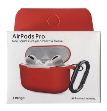 Чохол для AirPods Pro Silicone Slim (+ карабин) NEW BOX Orange mag-2000001458488132856