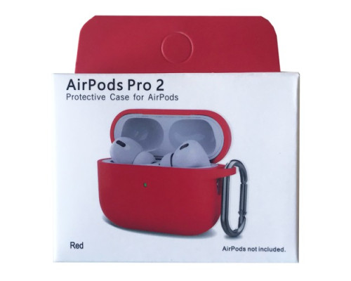 Чохол для AirPods Pro 2 Silicone Slim (+ Карабин) NEW BOX Red mag-2000001458952132897