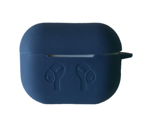 Чохол для AirPods PRO 2 силіконовий LOGO 2в1(+ карабин) тех.пак Midnight blue mag-2000001432754138354