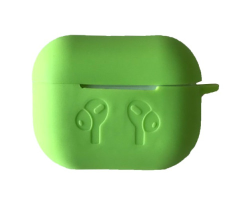 Чохол для AirPods PRO 2 силіконовий LOGO 2в1(+ карабин) тех.пак Lime green mag-200000143276139425