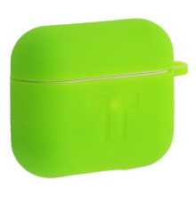 Чохол для AirPods 3 силіконовий 2мм LOGO 2в1(+ карабин) тех.пак Lime green mag-200000153810451255