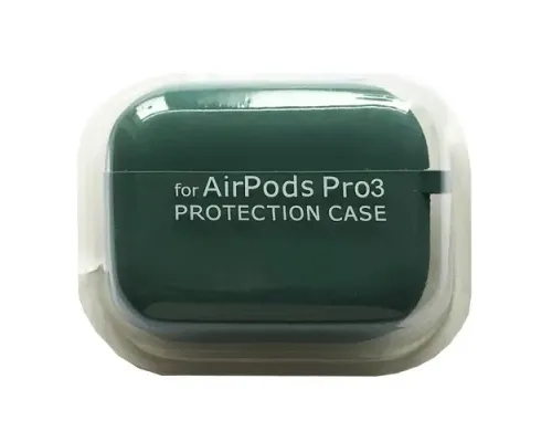 Чохол для AirPods PRO 3 SILICONE CASE/MICROFIBER Pine green mag-2000001641071144603