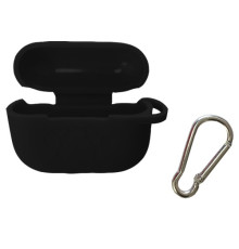 Чохол для AirPods PRO силіконовий LOGO 2в1(+ карабин) тех.пак Black mag-2000001133439138320