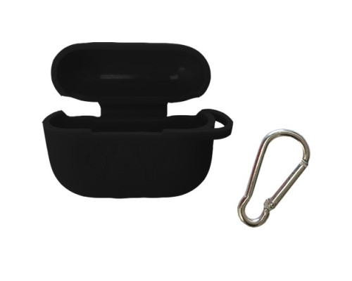 Чохол для AirPods PRO силіконовий LOGO 2в1(+ карабин) тех.пак Black mag-2000001133439138320