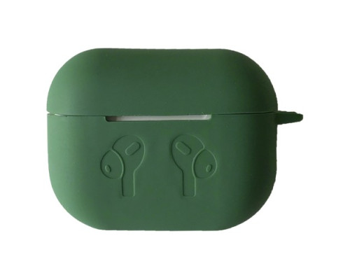Чохол для AirPods PRO силіконовий LOGO 2в1(+ карабин) тех.пак Pine green mag-2000001383995138340