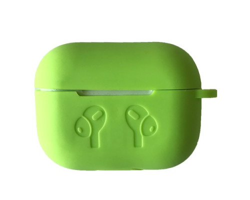 Чохол для AirPods PRO силіконовий LOGO 2в1(+ карабин) тех.пак Lime green mag-200000138400817814