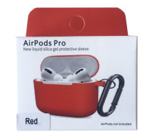 Чохол для AirPods Pro Silicone Slim (+ карабин) NEW BOX Red mag-2000001458495132857