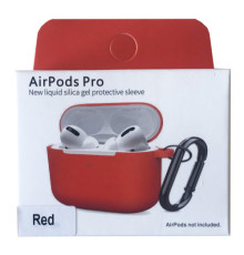 Чохол для AirPods Pro Silicone Slim (+ карабин) NEW BOX Red mag-2000001458495132857