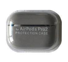 Чохол для AirPods PRO 2 SILICONE CASE/MICROFIBER Grey mag-2000001431290138072