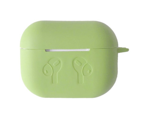 Чохол для AirPods PRO 2 силіконовий LOGO 2в1(+ карабин) тех.пак Pistachio mag-2000001432785138355