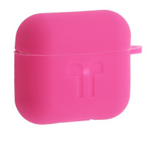 Чохол для AirPods 3 силіконовий 2мм LOGO 2в1(+ карабин) тех.пак Hot pink mag-200000153811151256