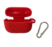 Чохол для AirPods PRO силіконовий LOGO 2в1(+ карабин) тех.пак Red mag-2000001133446138321