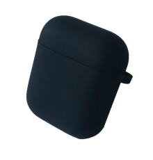 Чохол для AirPods 1/2 SILICONE CASE/MICROFIBER Black mag-200000129416159433