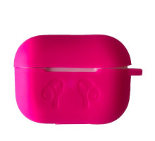 Чохол для AirPods PRO силіконовий LOGO 2в1(+ карабин) тех.пак Hot pink mag-2000001384015138341
