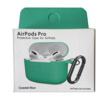 Чохол для AirPods Pro Silicone Slim (+ карабин) NEW BOX Coastal blue mag-2000001458501132858
