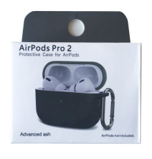 Чохол для AirPods Pro 2 Silicone Slim (+ Карабин) NEW BOX Advanced ash mag-2000001458983132899