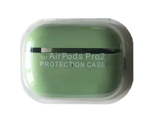 Чохол для AirPods PRO 2 SILICONE CASE/MICROFIBER Pistachio mag-2000001431214144153