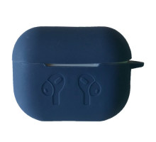 Чохол для AirPods PRO силіконовий LOGO 2в1(+ карабин) тех.пак Midnight blue mag-200000143288439437