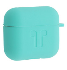 Чохол для AirPods 3 силіконовий 2мм LOGO 2в1(+ карабин) тех.пак Mint mag-200000153812851257