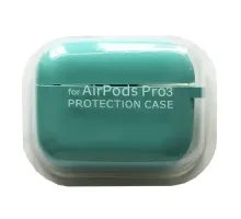 Чохол для AirPods PRO 3 SILICONE CASE/MICROFIBER Light blue mag-2000001641095144605