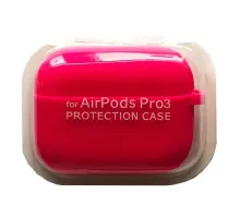 Чохол для AirPods PRO 3 SILICONE CASE/MICROFIBER Hot pink mag-2000001641002144596