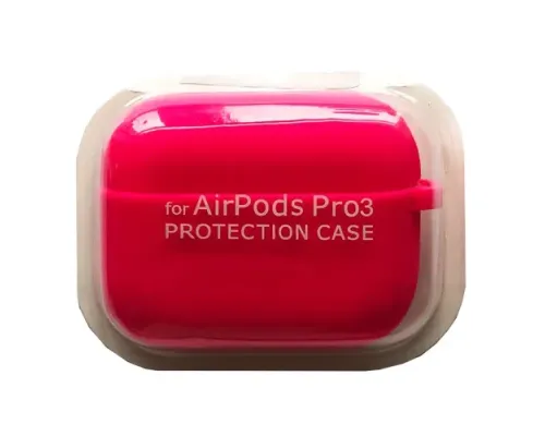 Чохол для AirPods PRO 3 SILICONE CASE/MICROFIBER Hot pink mag-2000001641002144596