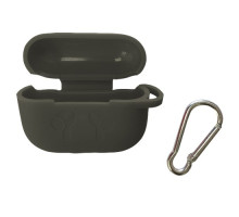 Чохол для AirPods PRO силіконовий LOGO 2в1(+ карабин) тех.пак Dark grey mag-2000001153918138332