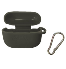 Чохол для AirPods PRO силіконовий LOGO 2в1(+ карабин) тех.пак Dark grey mag-2000001153918138332