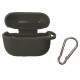 Чохол для AirPods PRO силіконовий LOGO 2в1(+ карабин) тех.пак Dark grey mag-2000001153918138332