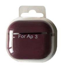 Чохол для AirPods 3 SILICONE CASE/MICROFIBER Marsala mag-200000137093399825
