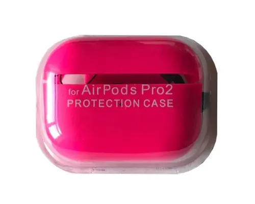 Чохол для AirPods PRO 2 SILICONE CASE/MICROFIBER Hot pink mag-2000001431269144154