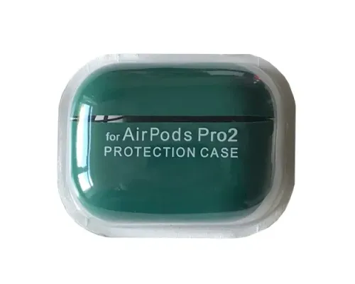 Чохол для AirPods PRO 2 SILICONE CASE/MICROFIBER Dark green mag-2000001431207144152