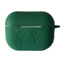 Чохол для AirPods PRO 2 силіконовий LOGO 2в1(+ карабин) тех.пак Dark green mag-2000001432808138357